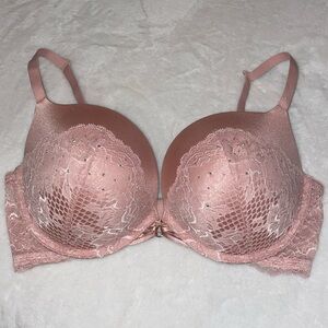 La Senza pink lace sparkle push up bra